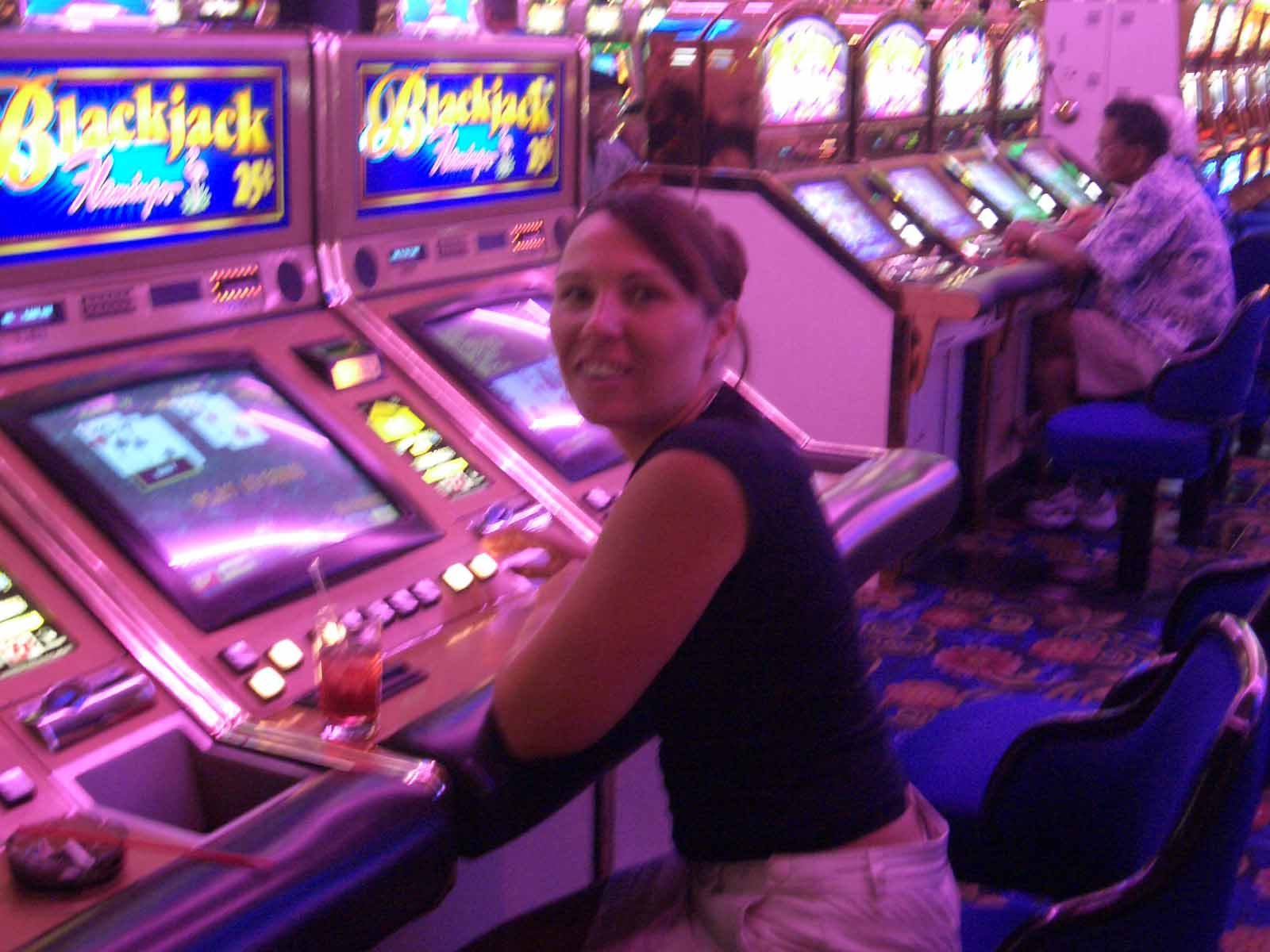 Kerstin waiting for her free drink!!!