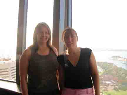 Barbra and me on top of the world (well the AMP Tower anyway)