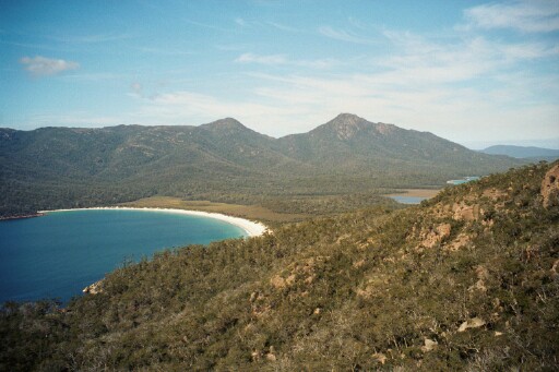 Wine Glass Bay from a prime lookout spot