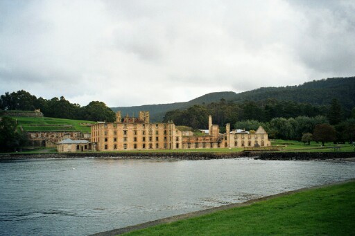 The penitentiary at Port Arthur on a particularly gloomy day