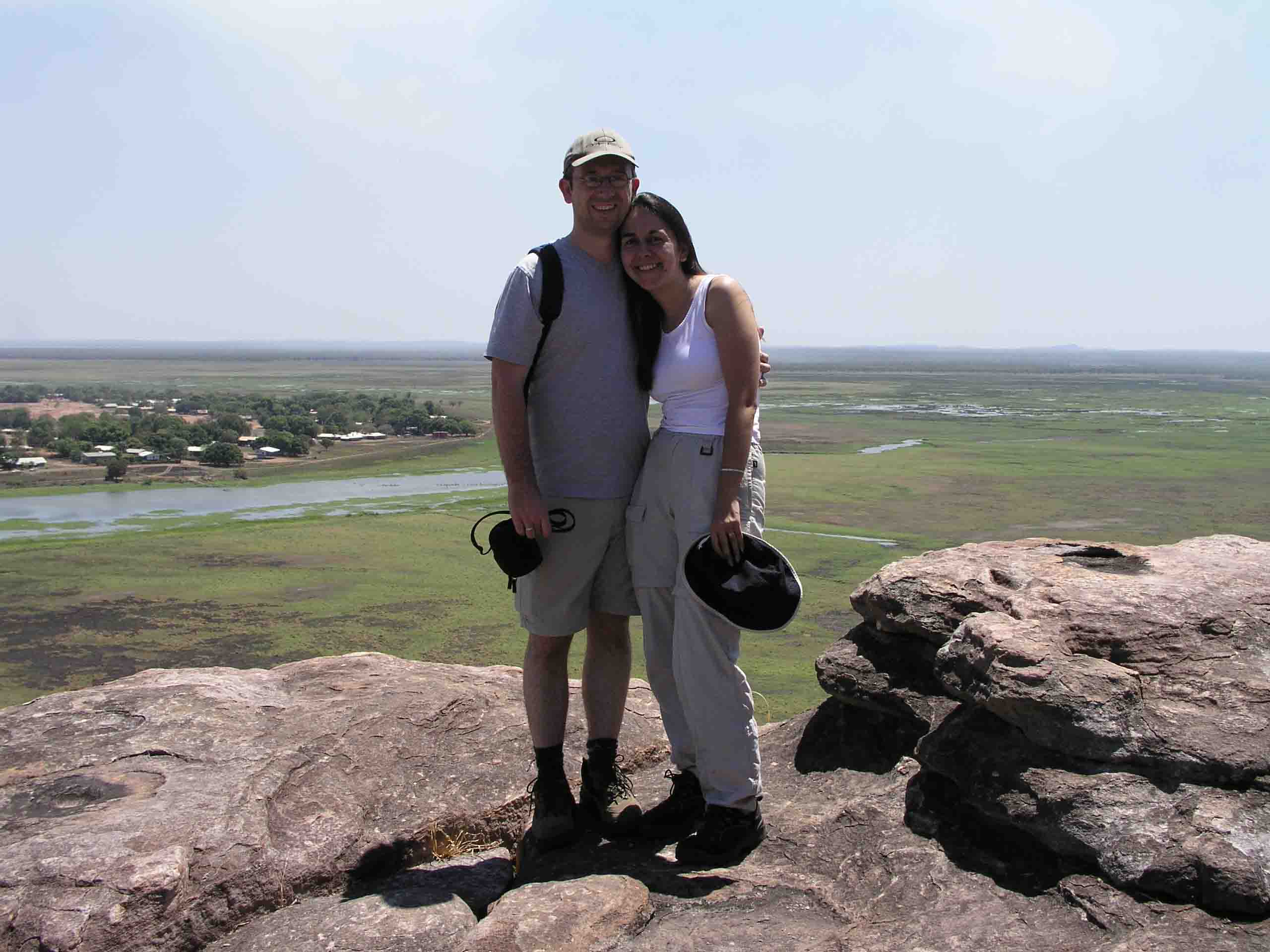 Nathan & Sue on Injalak Hill overlooking Oenpelli