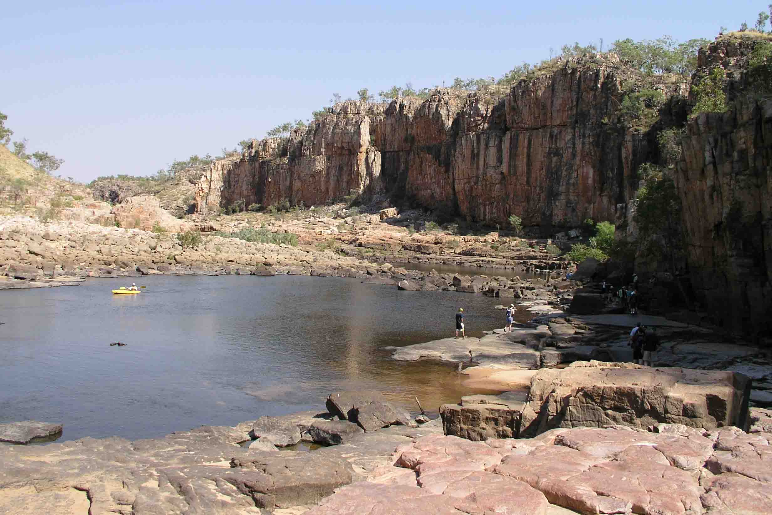 Katherine Gorge (spot Nathan in the canoe on the water)