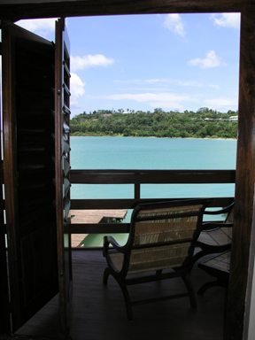 View of Fatumaru Bay from our balcony