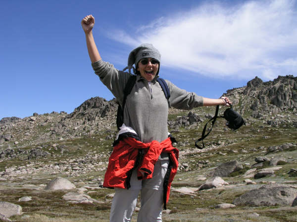 Sue summiting!