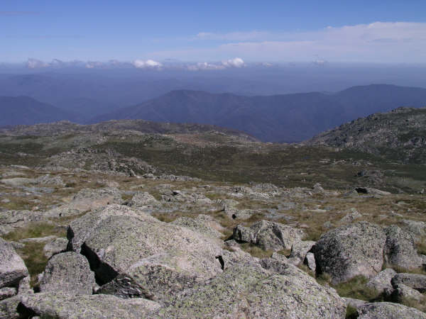 View from summit of Mount Kosciuszko