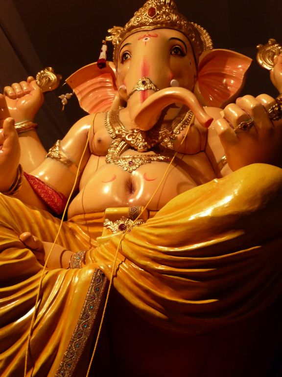 One of the most famous Ganeshs' - at Ganesh Galli - a day before its unveiling.