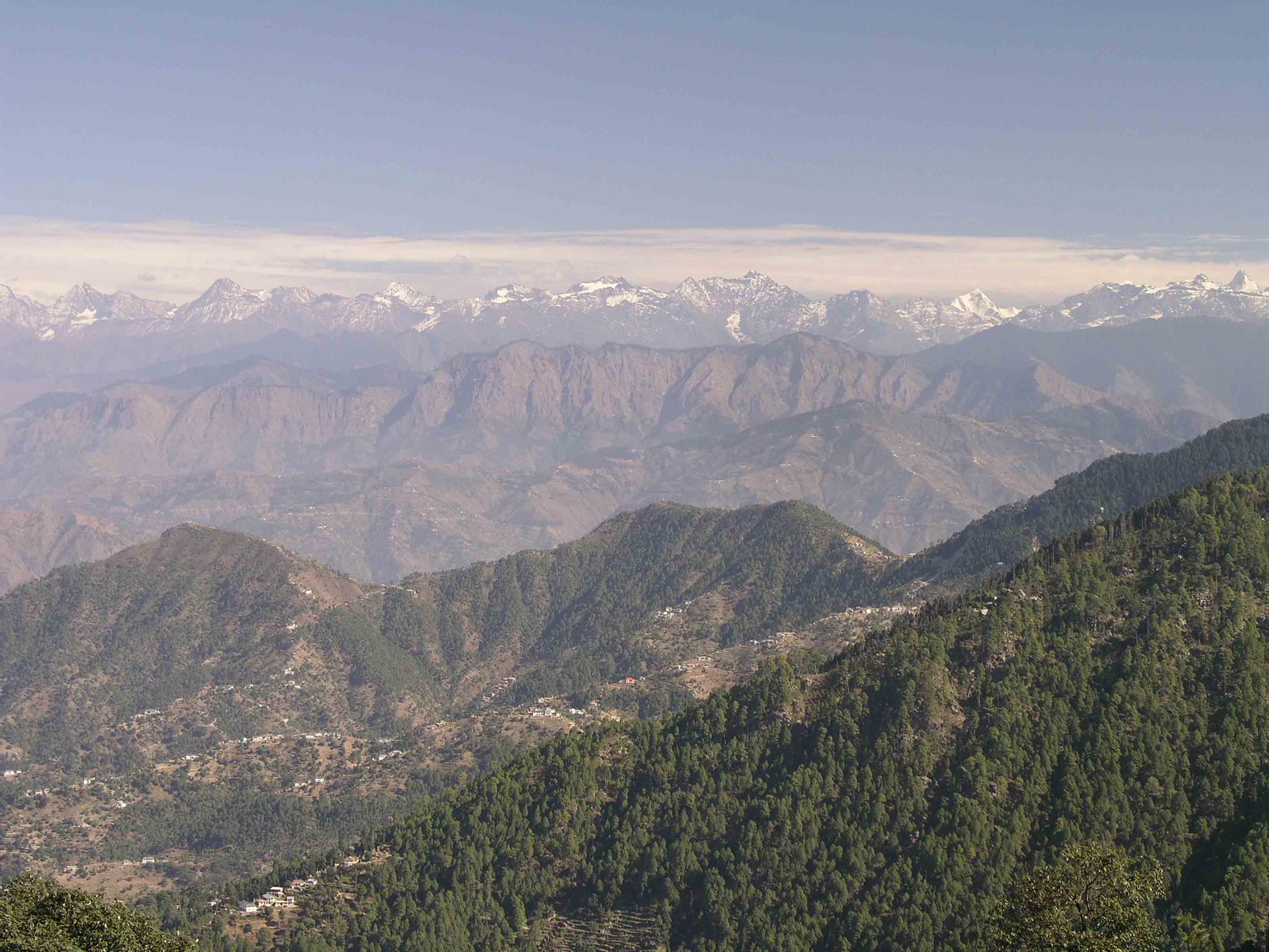 The view from our hotel in Dalhousie of the Pir Panjal Ranges