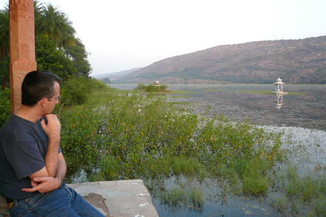 Nathan enjoying the same view that spurred Kipling on to finish Kim
