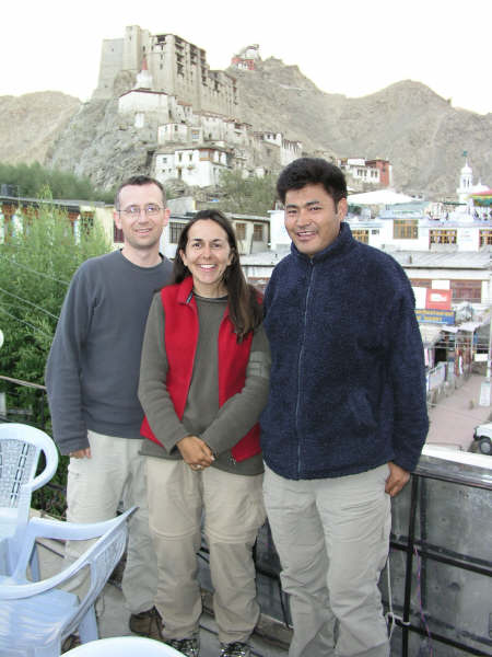 Nathan, Sue and Namgial after enjoying some beers over Leh on our last day.