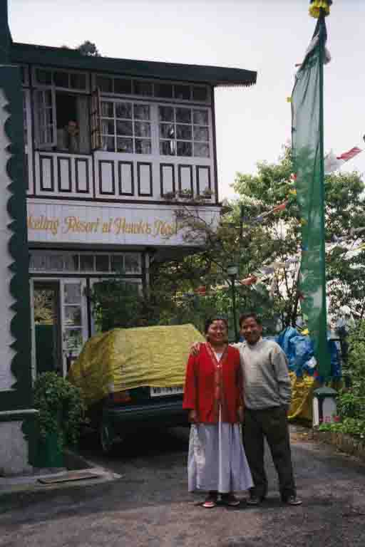 Rada and Lama - our surrogate parents at the Dekyling Resort (notice a young man in the window above?!)