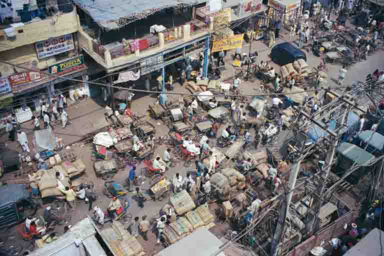 The conjestion of Chandni Chowk, Delhi