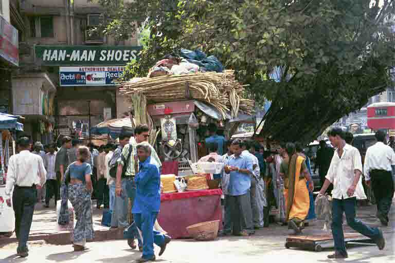 At a sugarcane vendor on our last day in Bombay