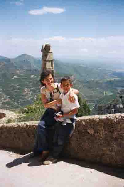 Mati and son, Eddi at Montserrat, Spain