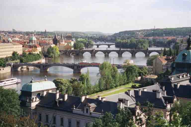 View of Prague and the Vlatva River