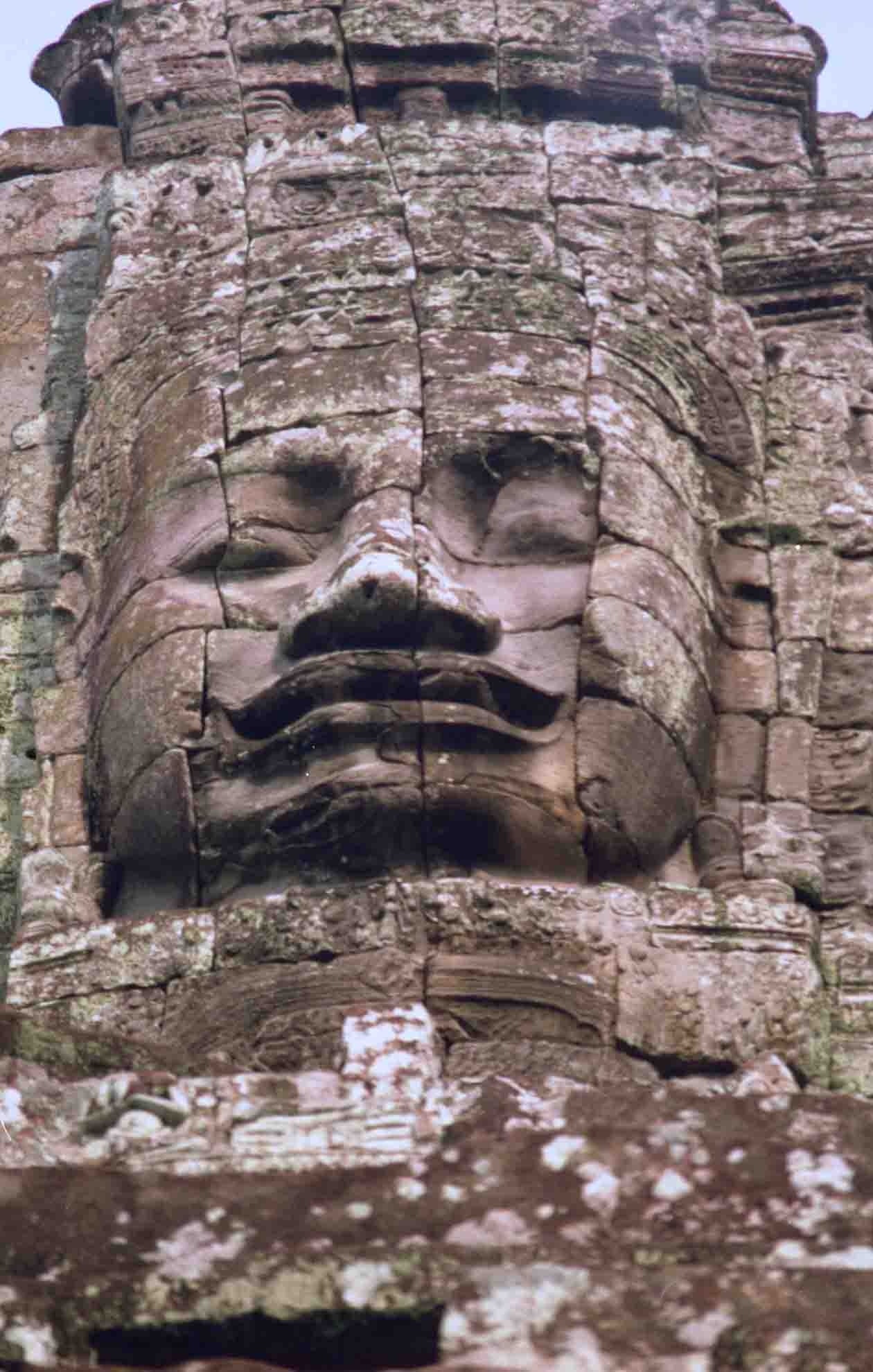 One of the famous faces of The Bayon, Siem Reap